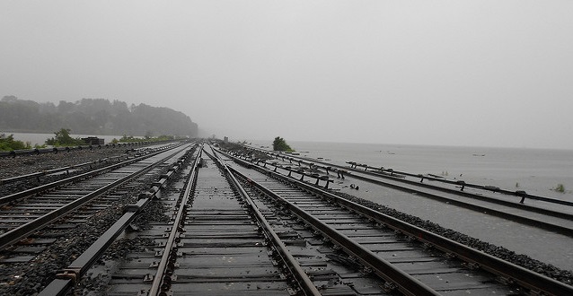 Cropped Train Tracks Flooded in Irene CR:MTA